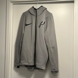 San Antonio Spurs NBA On Court Royal Mens Dry Fit Full Zip - Size L - Grey